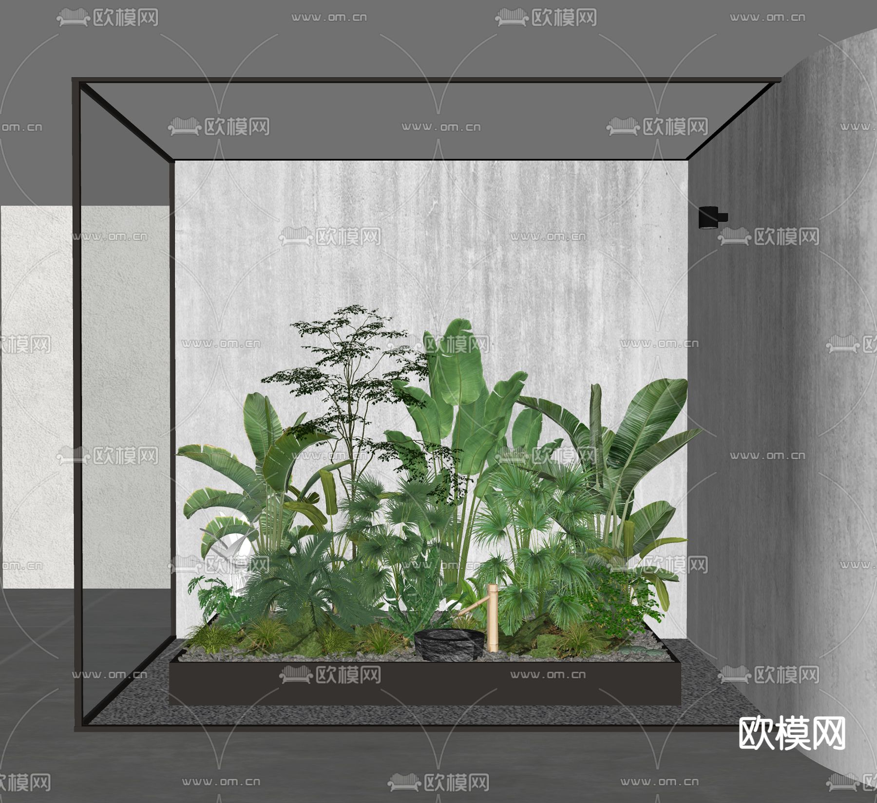 现代景观植物堆绿植堆灌木su模型下载