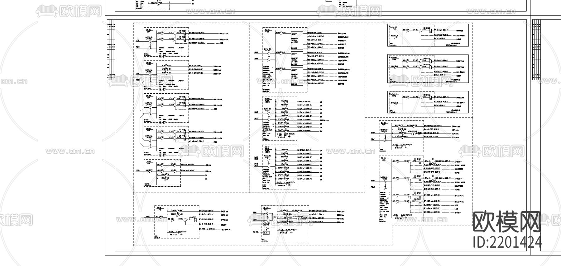 低压配电箱配电系统图下载（渲染图2）