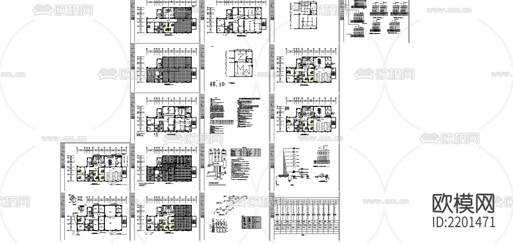 机房装修配电暖通消防CAD施工图下载（渲染图1）