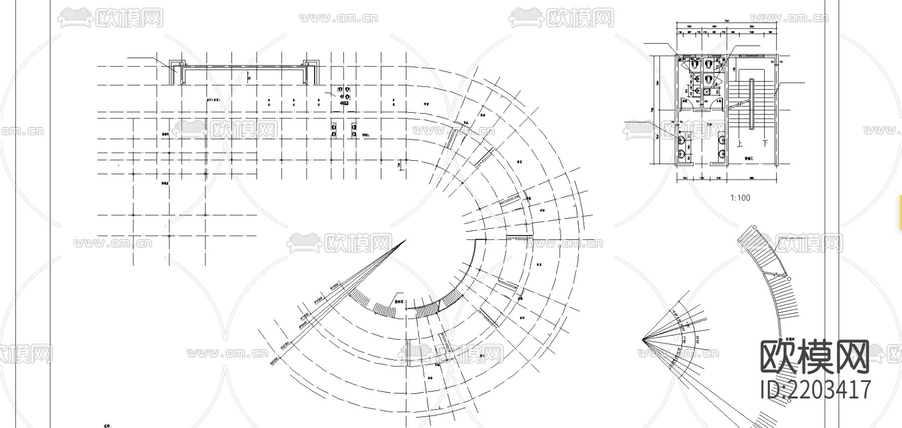 幼儿园cad施工图下载（渲染图4）