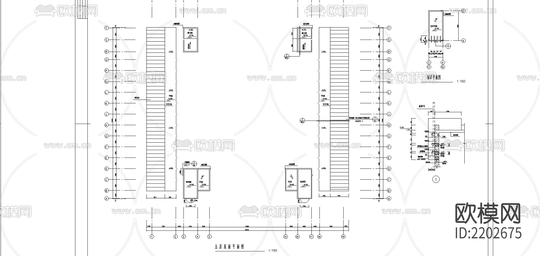 某中学全套建筑结构CAD施工图下载（渲染图2）