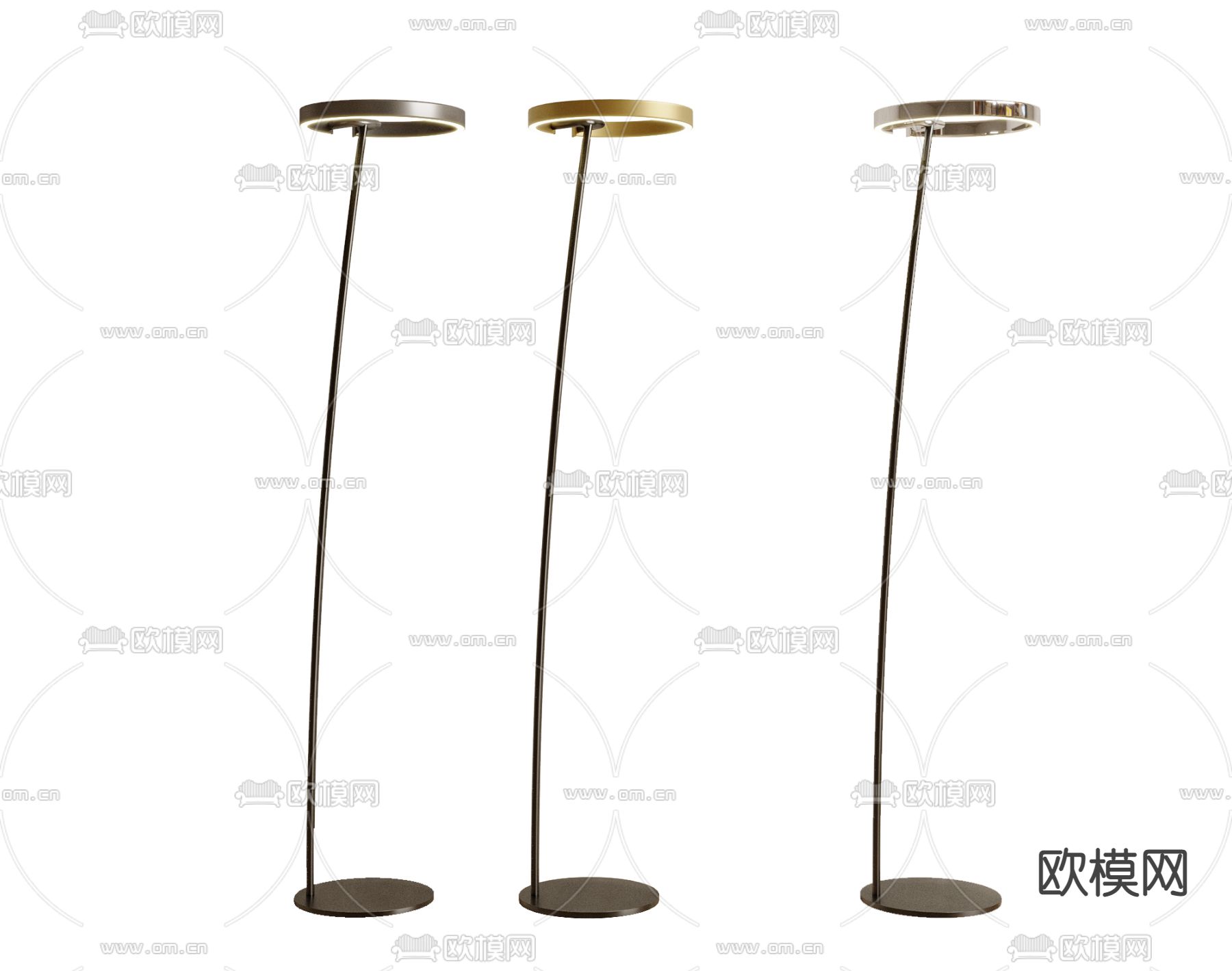 现代极简钓鱼落地灯3d模型下载