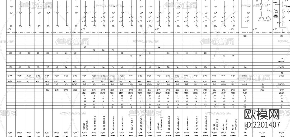 变电所低压配电系统图下载(渲染图2)