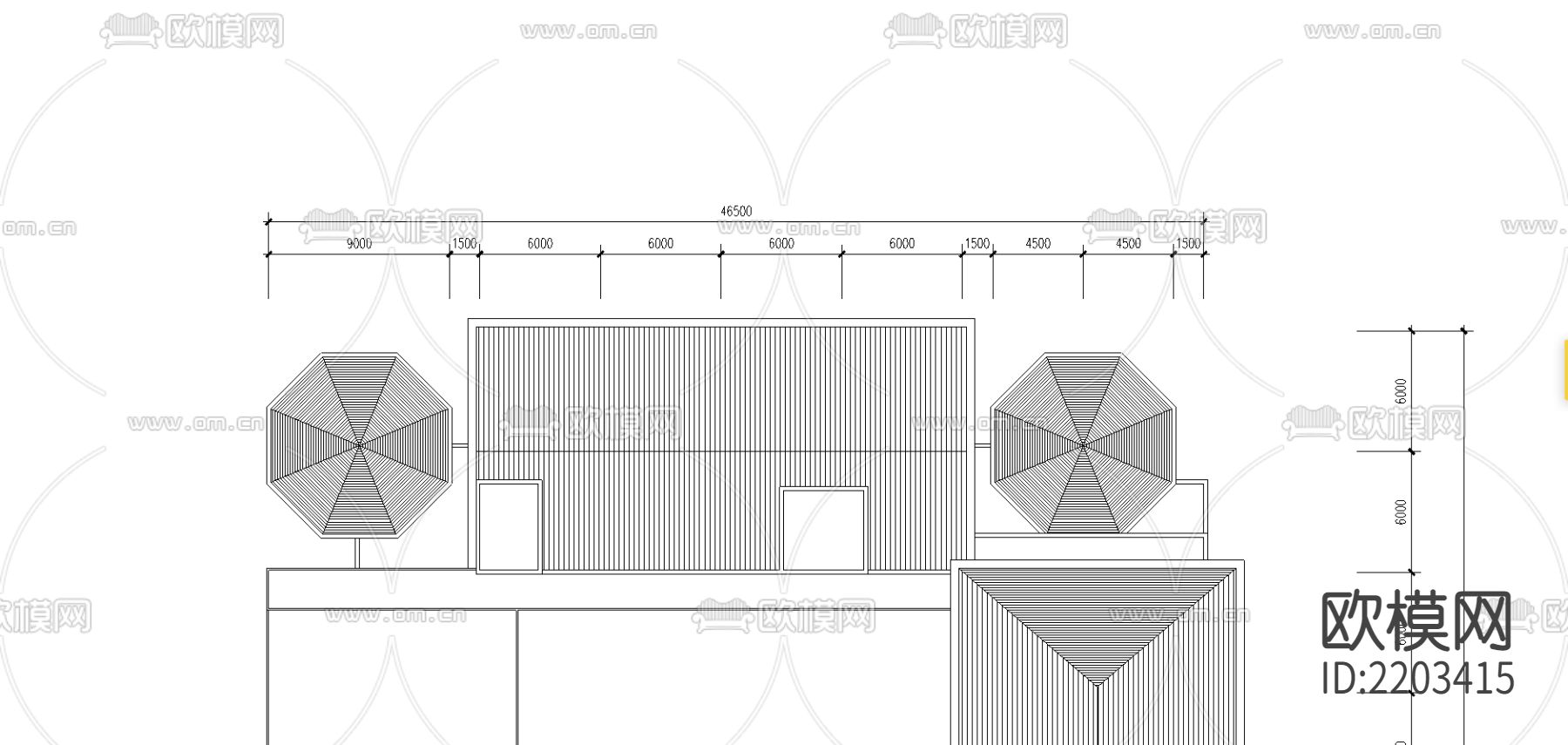 幼儿园cad施工图下载（渲染图3）