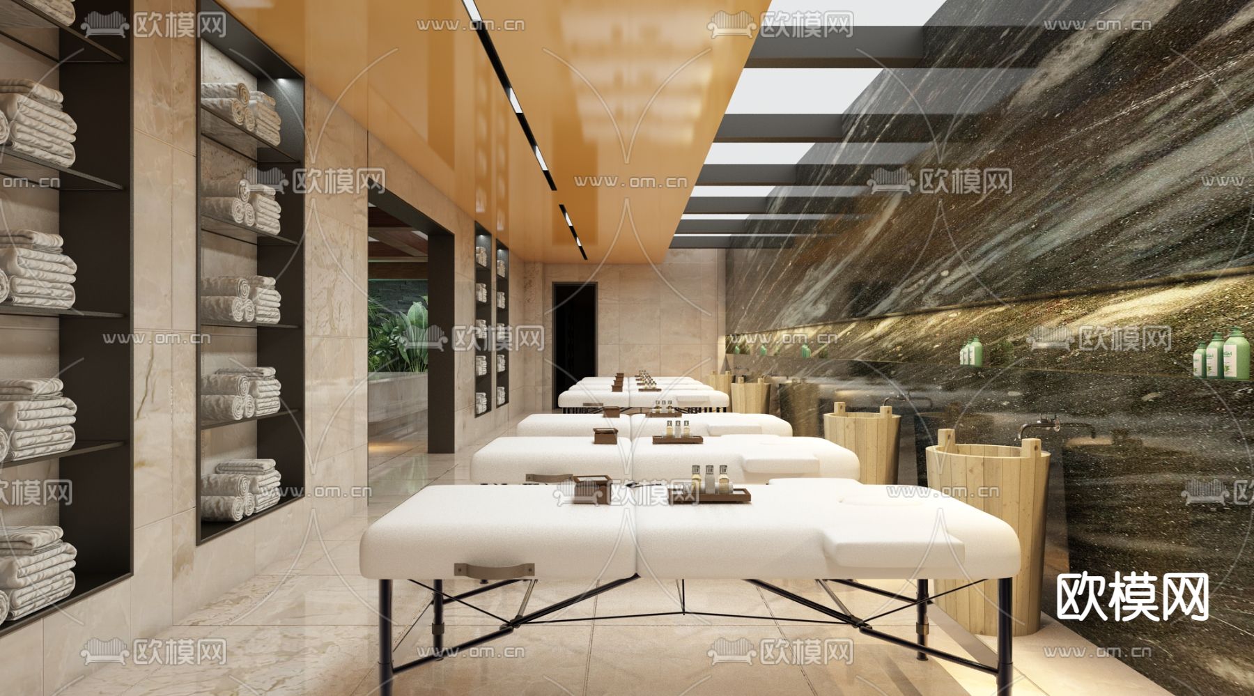 现代洗浴中心助浴区3d模型下载