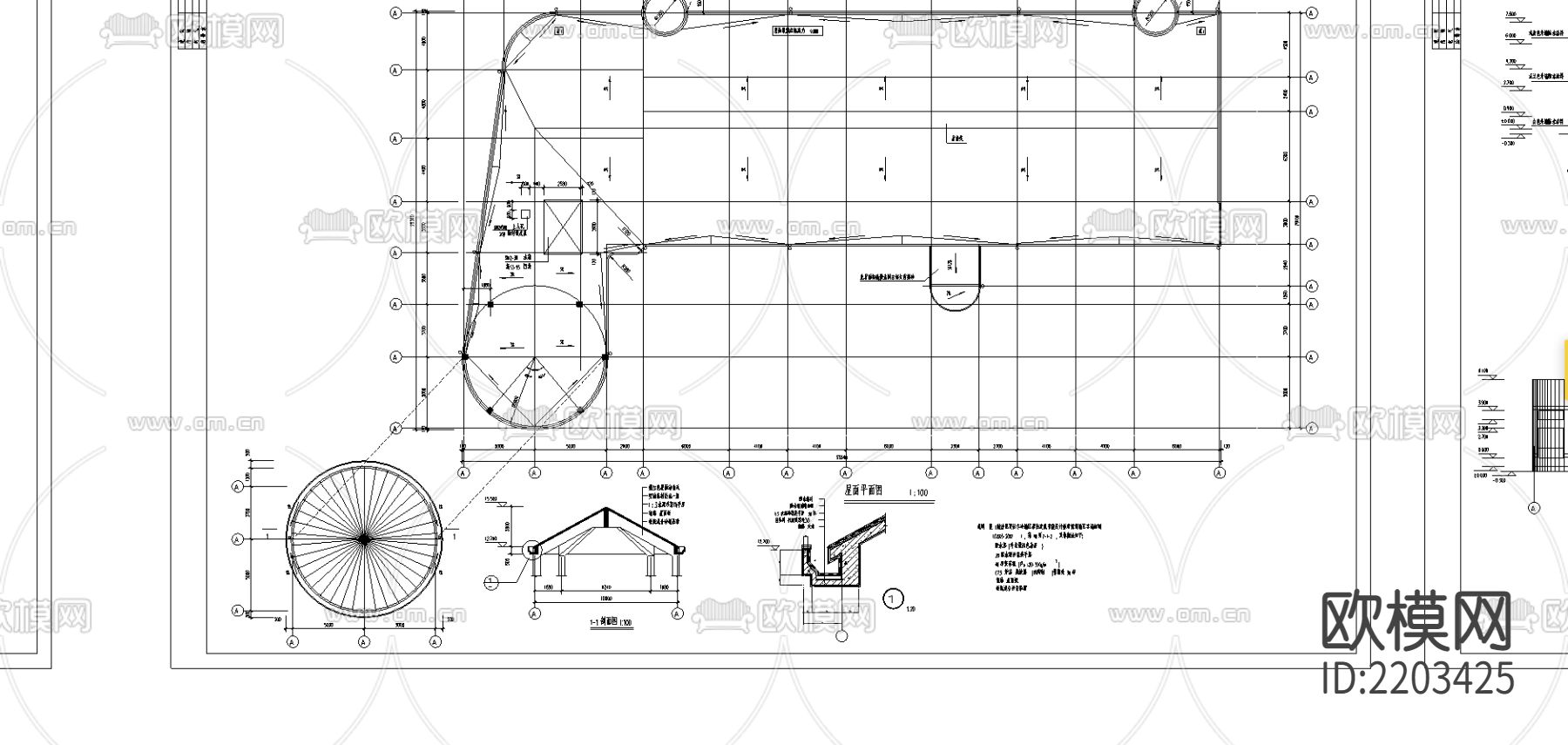 幼儿园教学楼cad施工图下载（渲染图6）