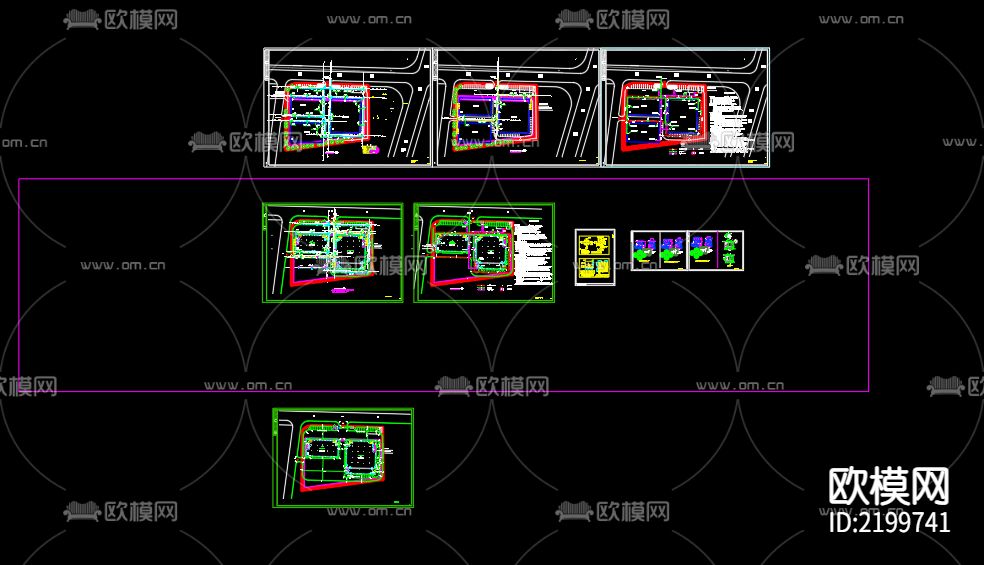 远捷物流厂区规划设计给排水总图下载（渲染图1）