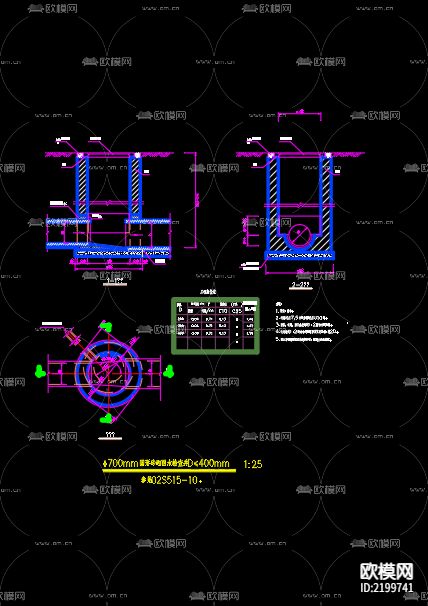 远捷物流厂区规划设计给排水总图下载（渲染图4）