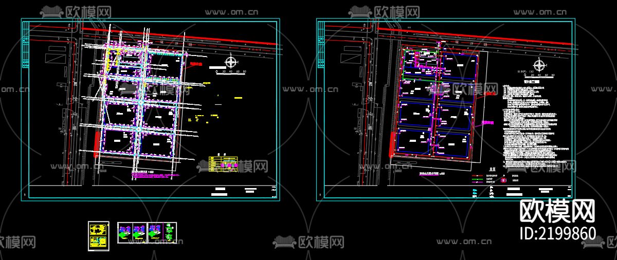 寰晟最终管网总图CAD施工图下载（渲染图1）