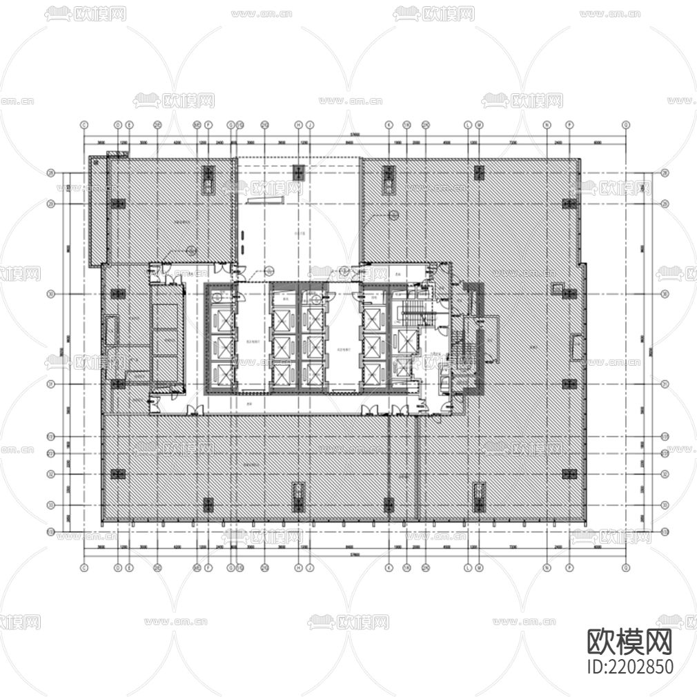 办公楼装饰CAD施工图-免费3dmax模型库-欧模网