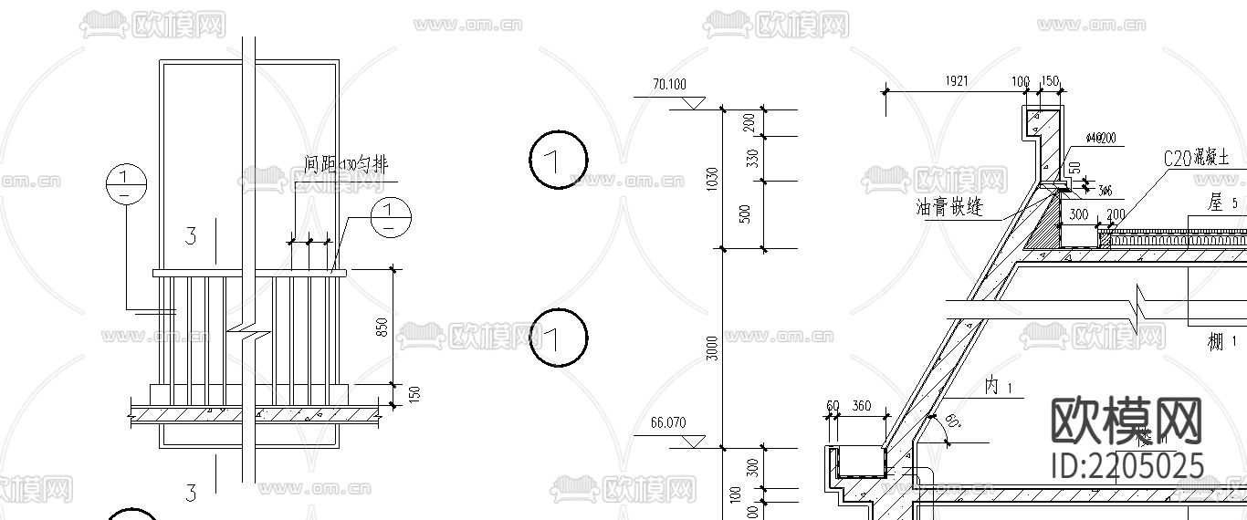 设计院通用外墙大样图下载（渲染图1）
