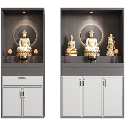  新中式佛龛su模型 