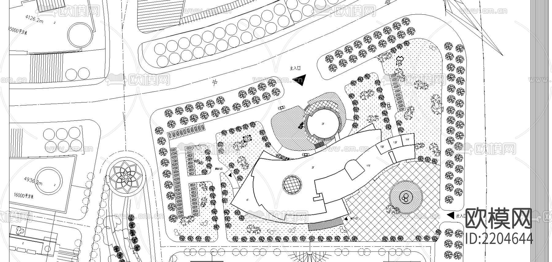 某大学科技交流中心cad施工图下载（渲染图3）