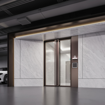 地下停车场电梯厅3d模型