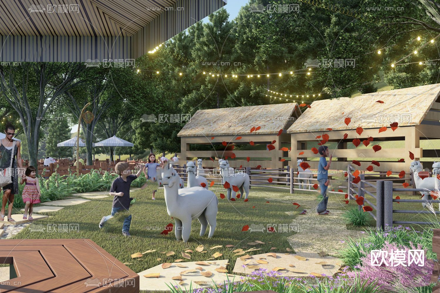 现代萌宠乐园公园景观su模型下载（渲染图2）
