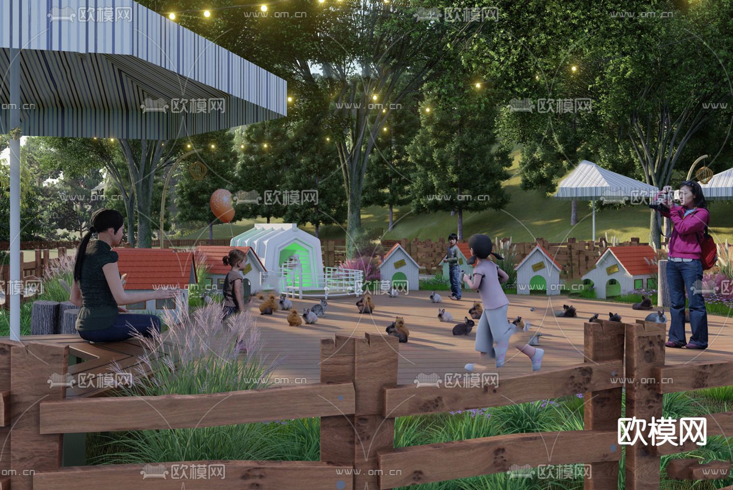 现代萌宠乐园公园景观su模型下载（渲染图4）