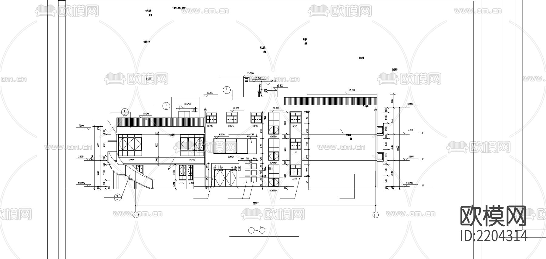 幼儿园平面cad施工图下载（渲染图2）