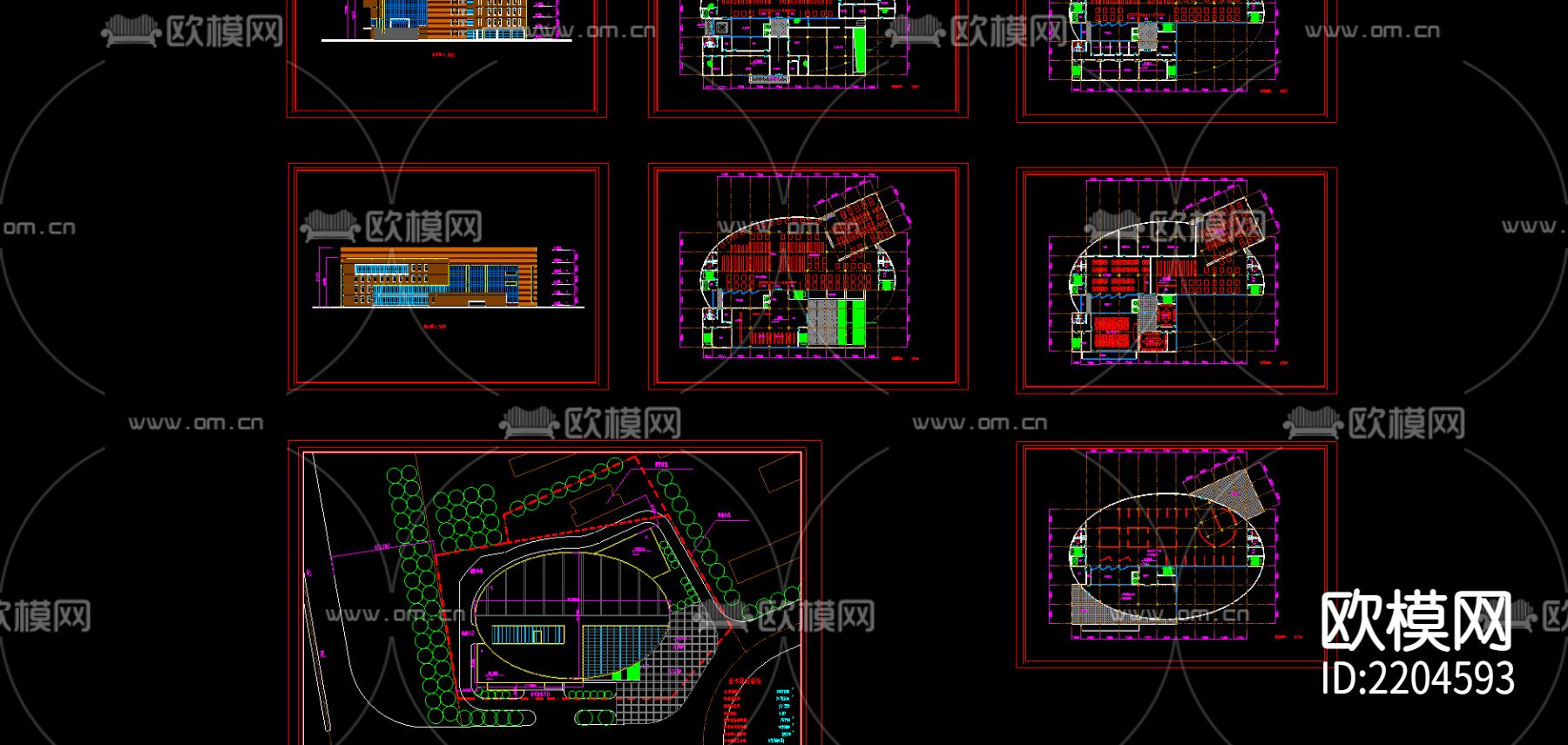 某学院图书馆设计方案cad施工图下载（渲染图2）