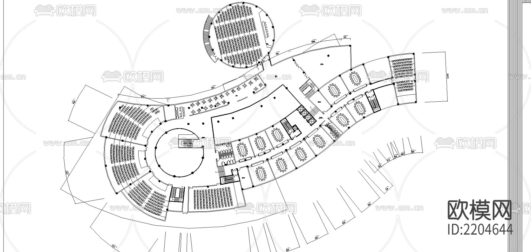 某大学科技交流中心cad施工图下载（渲染图2）