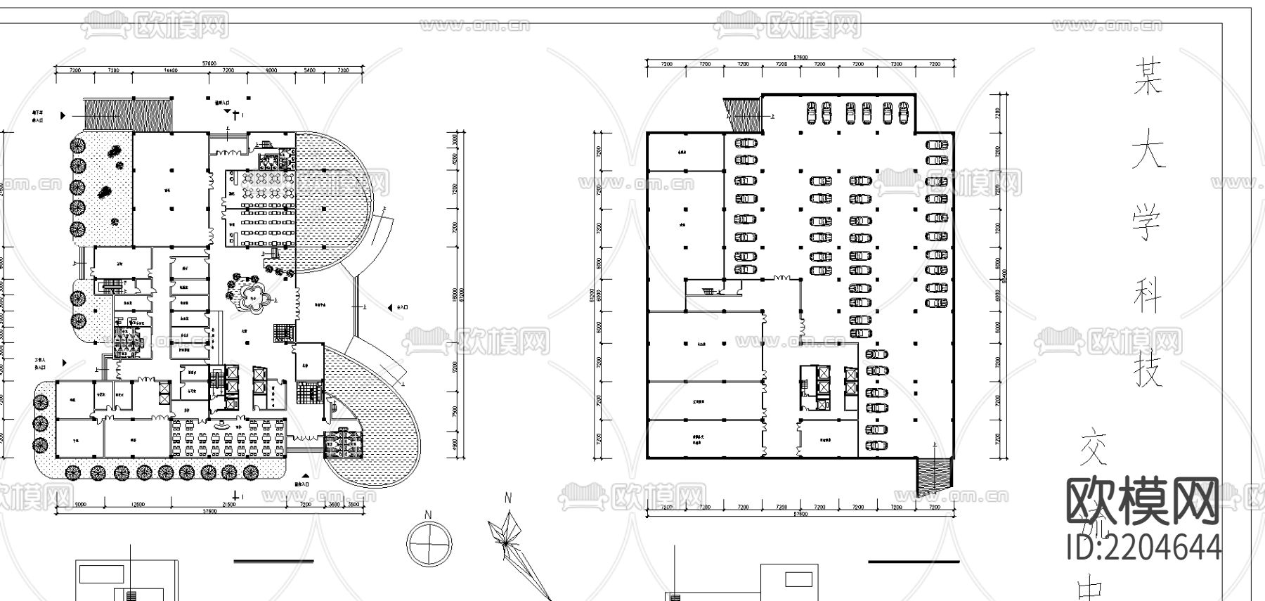 某大学科技交流中心cad施工图下载（渲染图5）