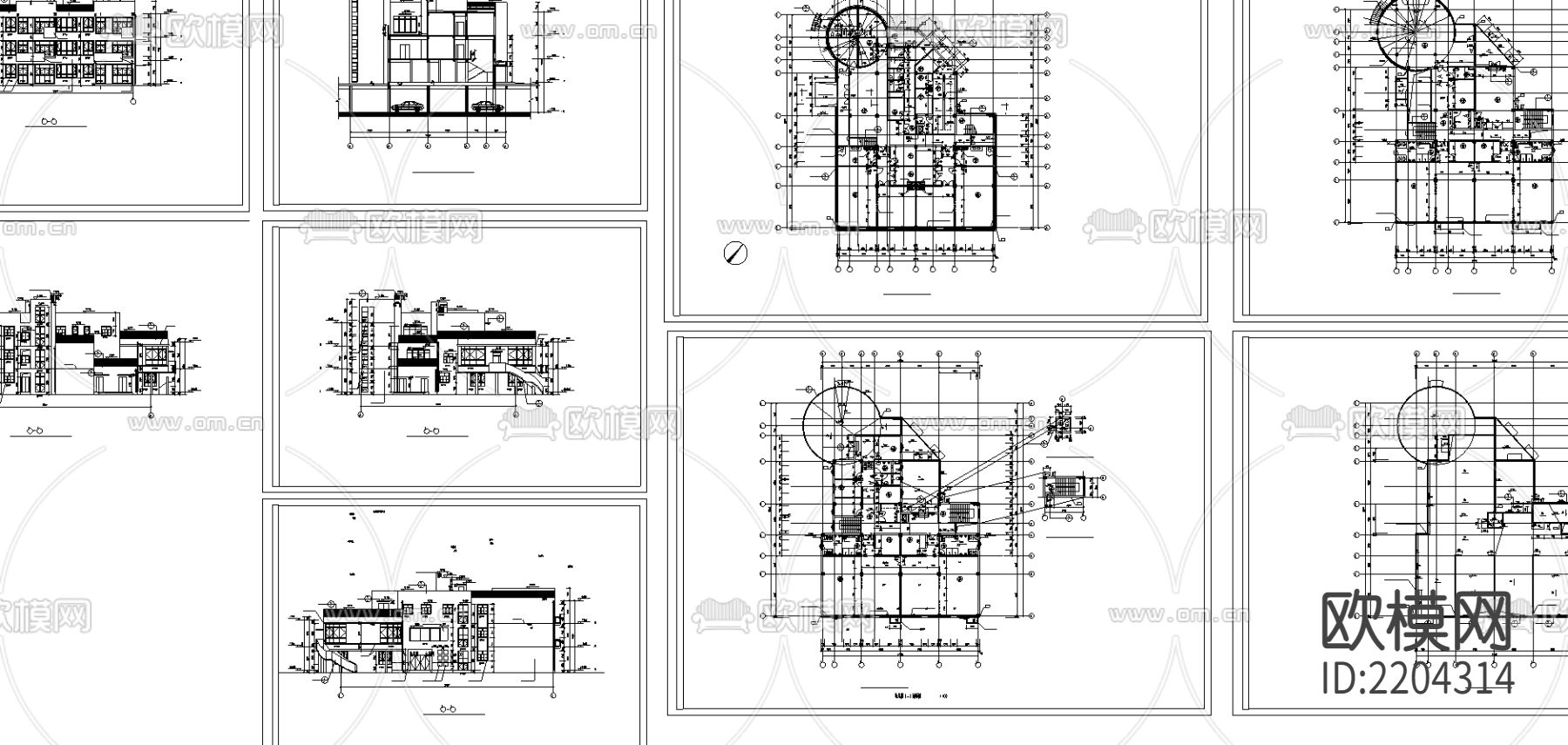 幼儿园平面cad施工图下载（渲染图1）