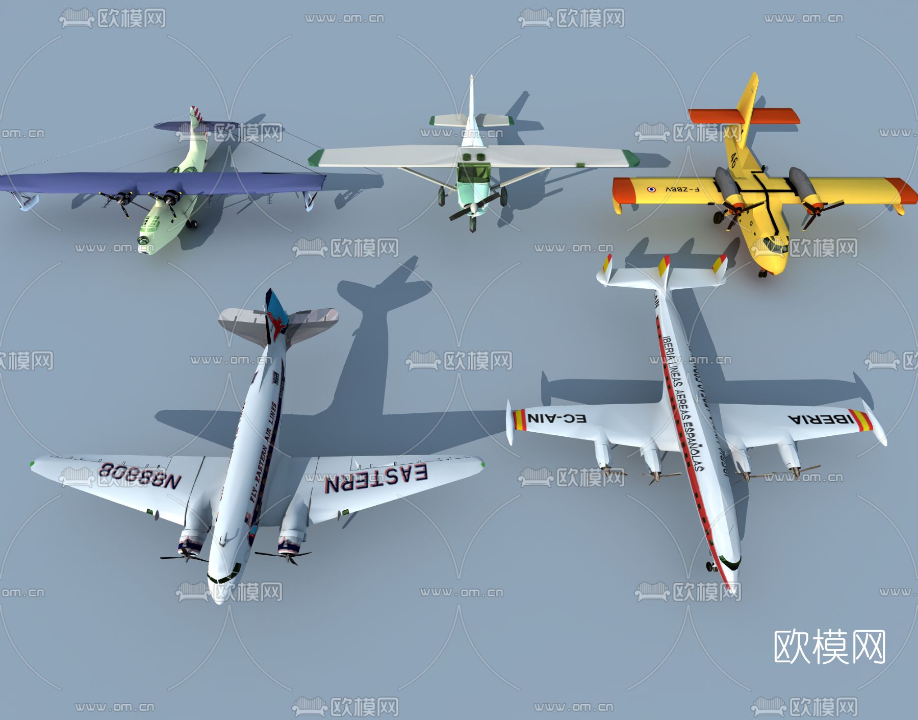 现代飞机3d模型下载id120373273dmax免费模型 欧模网 