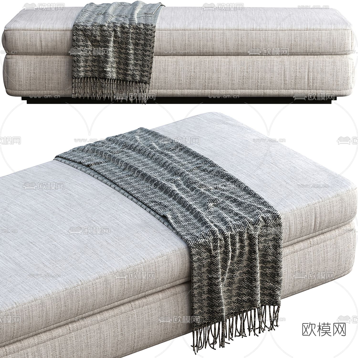 现代灰色脚踏3d模型下载（渲染图2）