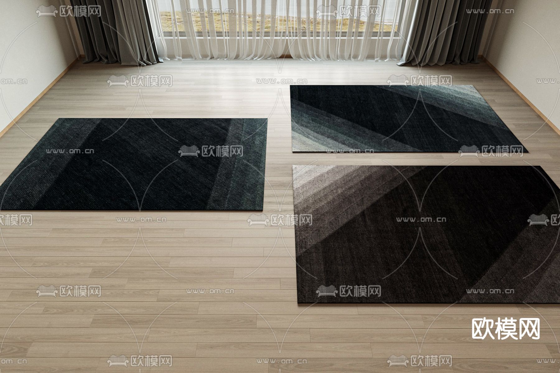 Minotti现代布艺地毯su模型