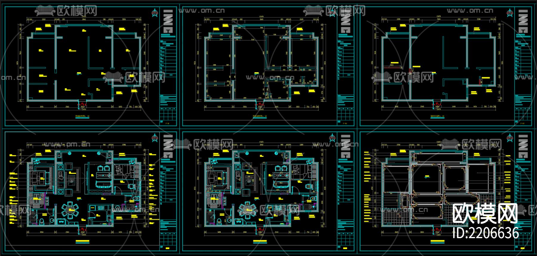 室内设计cad施工图下载（渲染图3）