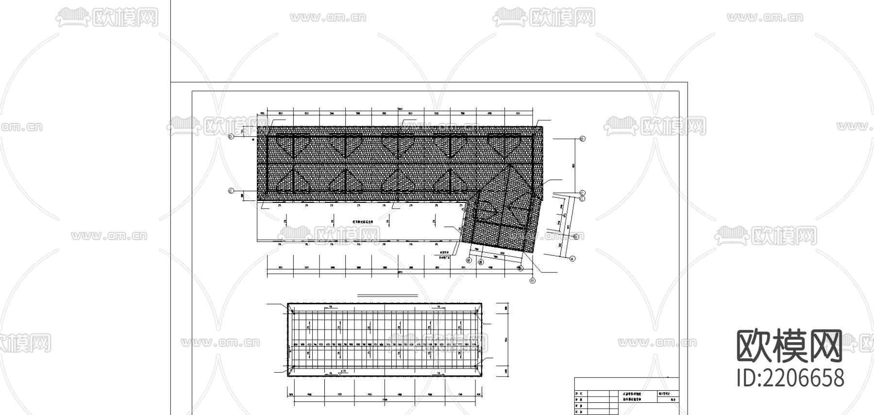 江油防洪库房电气cad施工图下载（渲染图3）