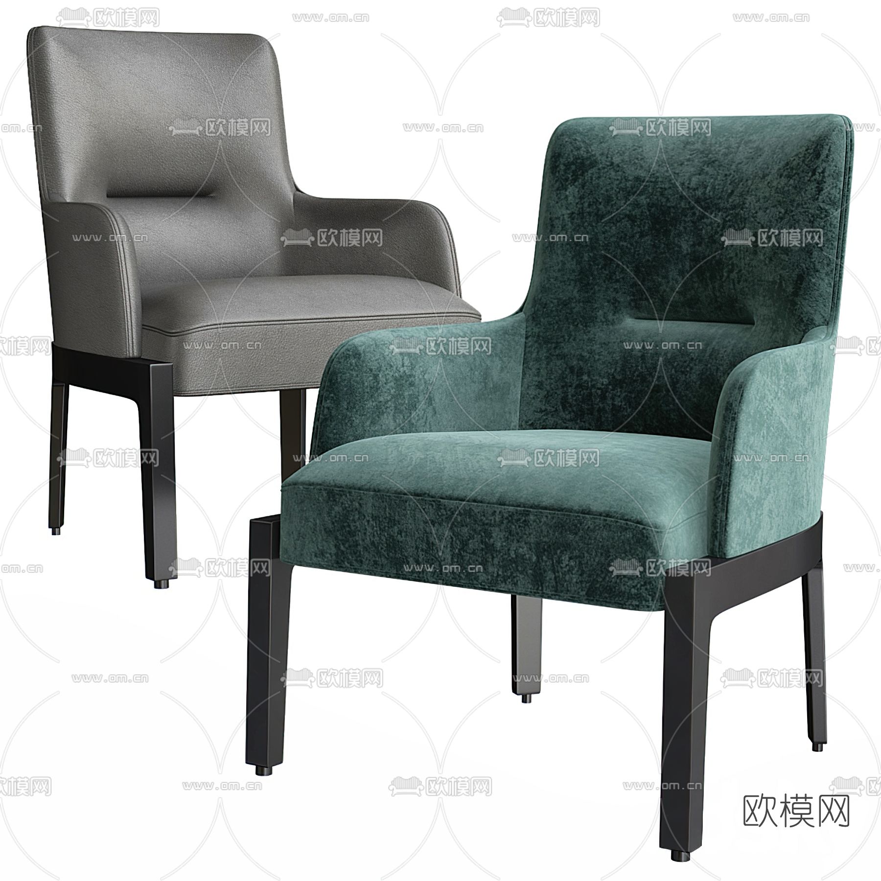现代深色休闲椅3d模型下载_ID12038864_3dmax免费模型-欧模网
