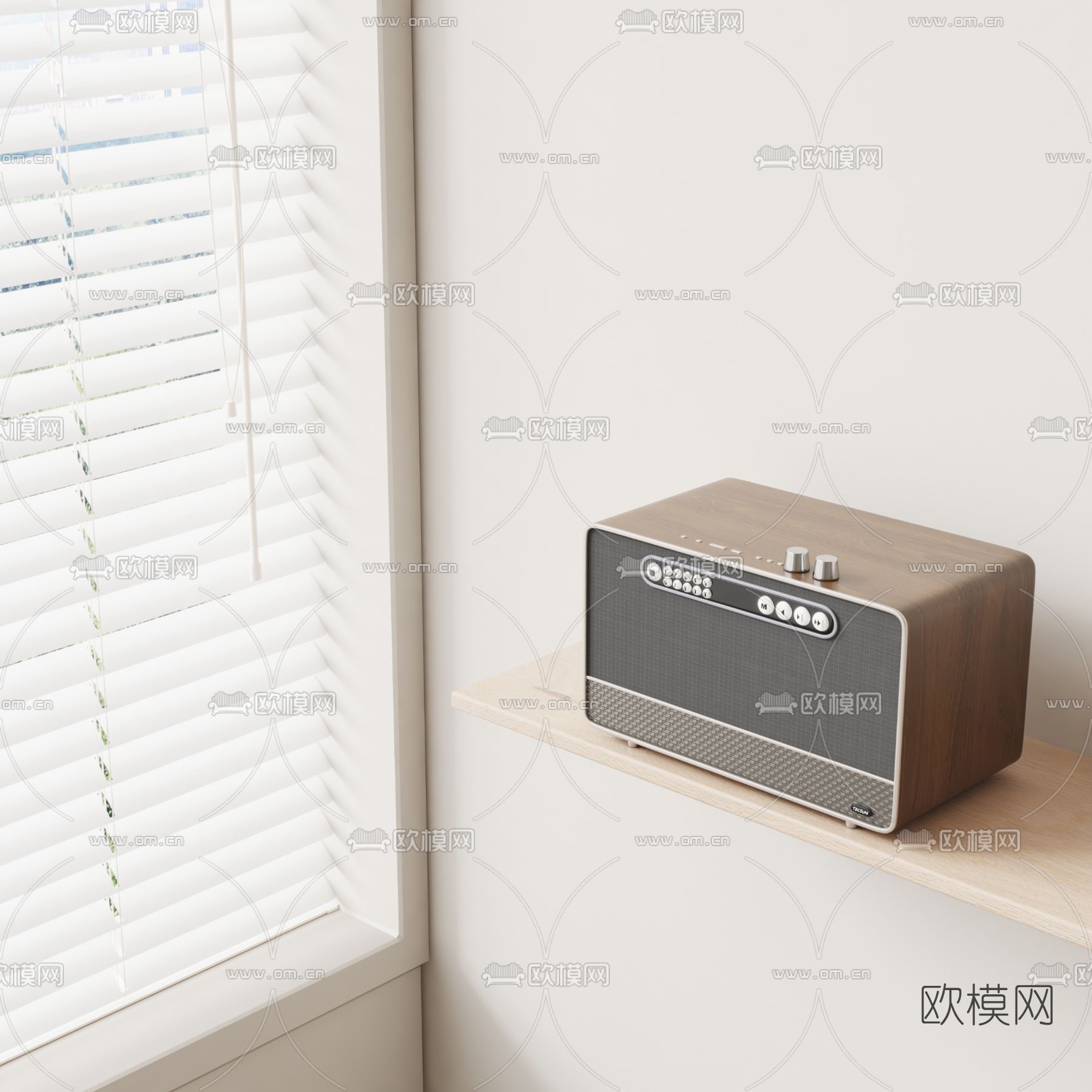 现代音响收音机3d模型