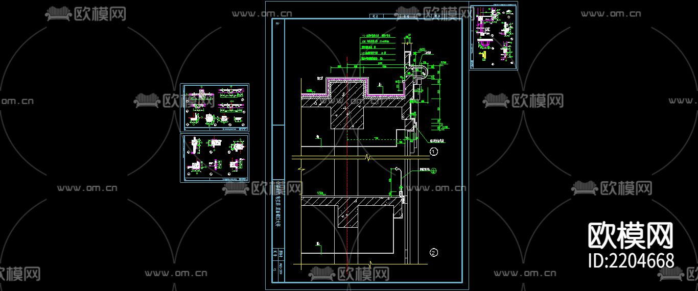 大样图CAD施工图下载（渲染图2）
