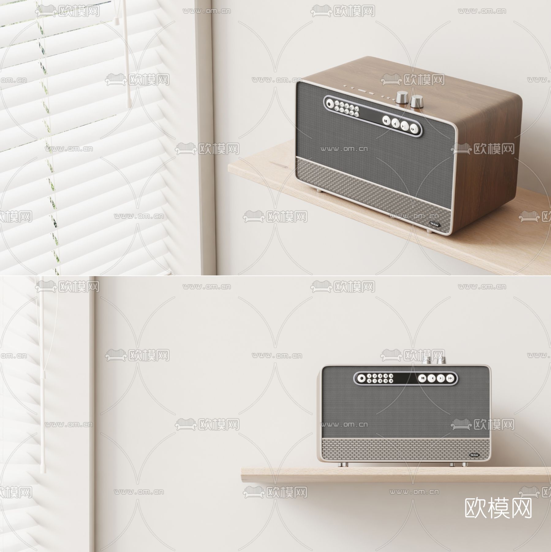 现代音响收音机3d模型
