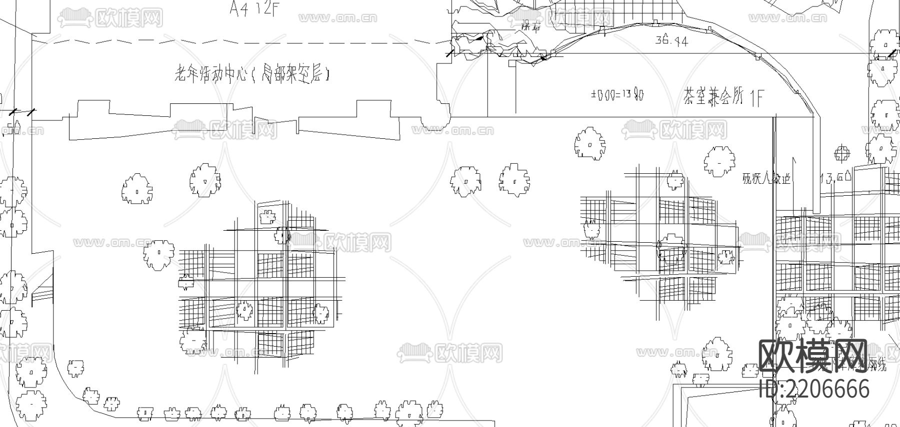 新贵府邸小区总平面cad施工图下载（渲染图1）
