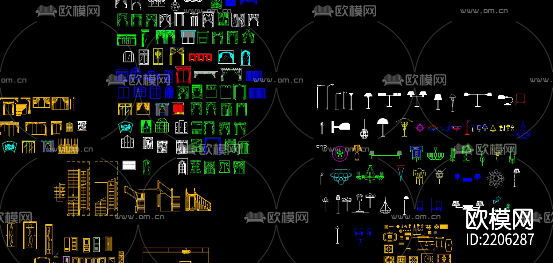 室内装饰CAD图库下载（渲染图4）