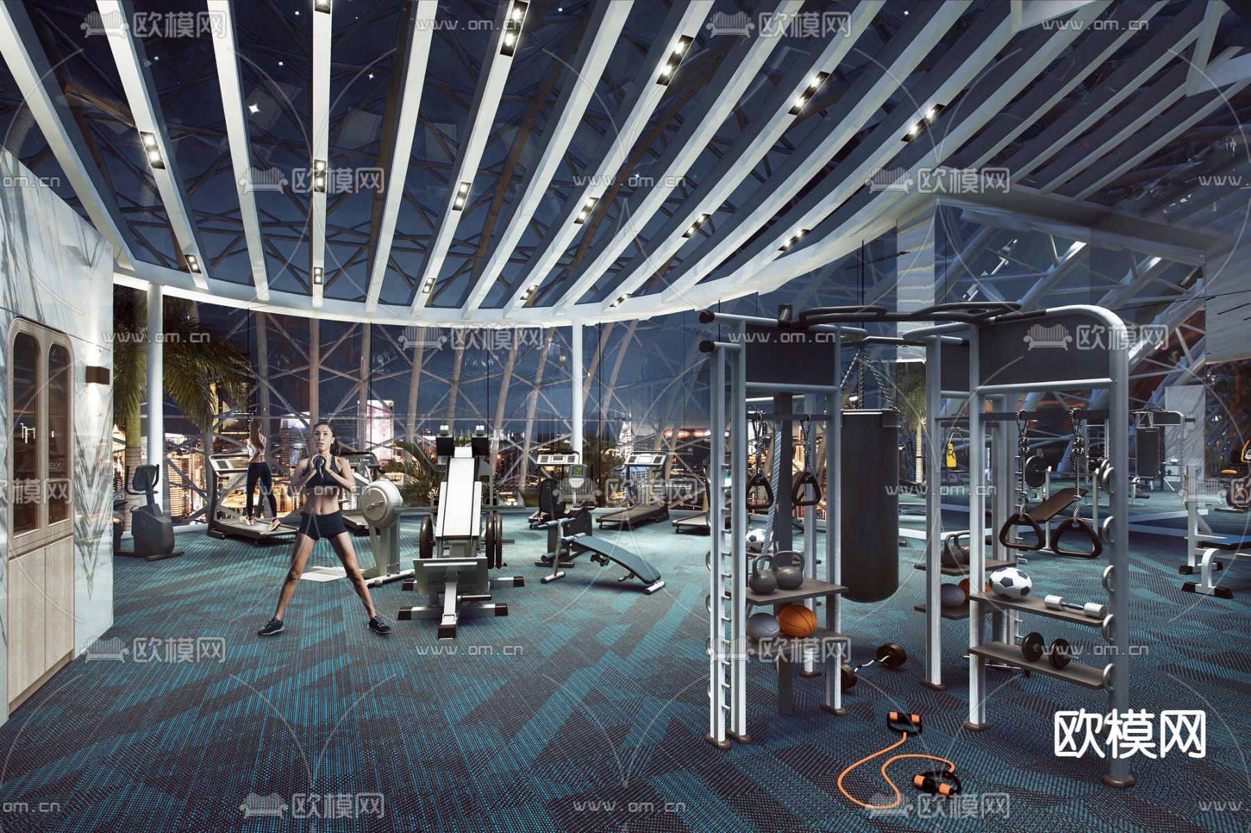 现代健身房PSD下载
