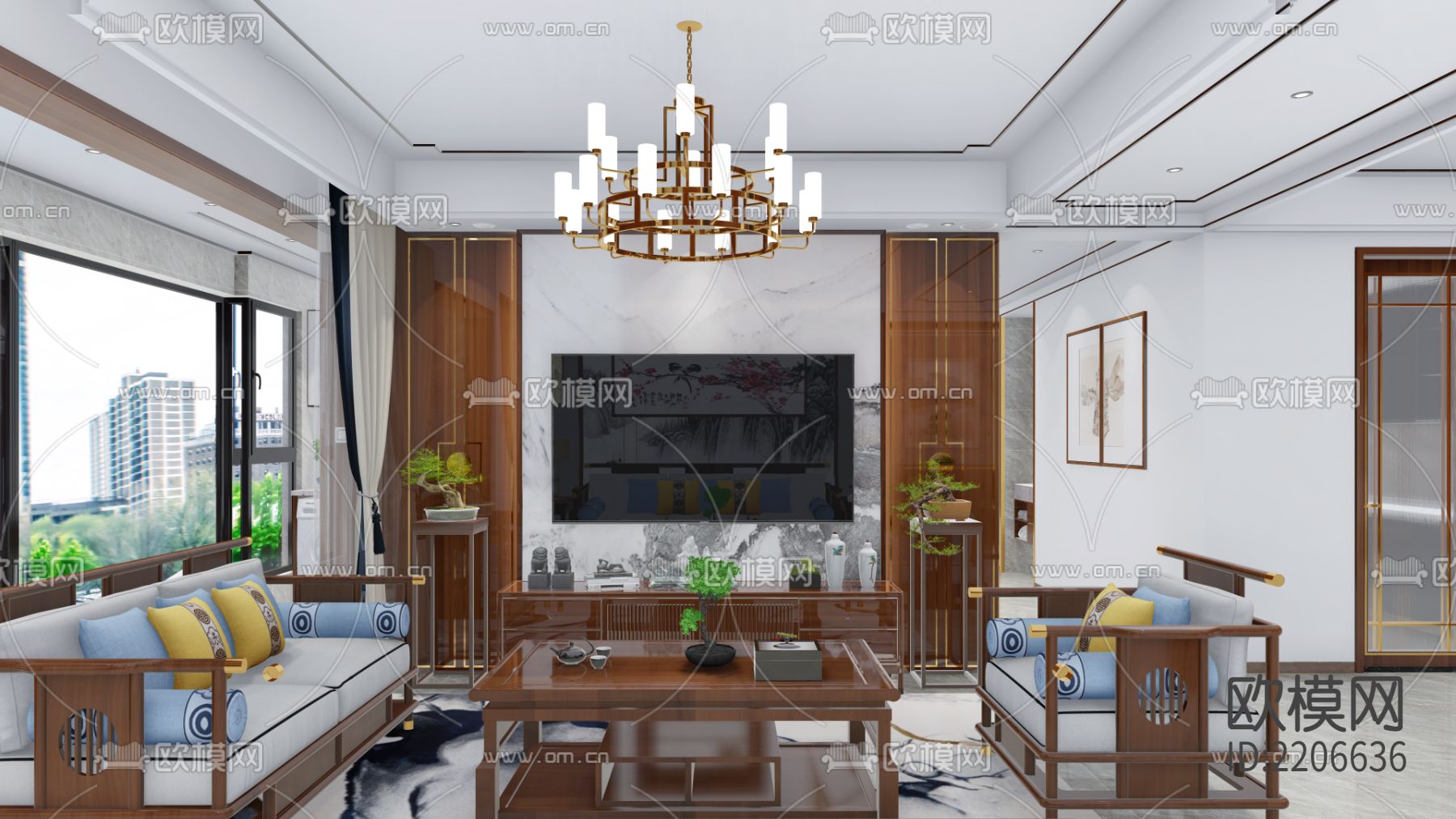 室内设计cad施工图下载（渲染图5）