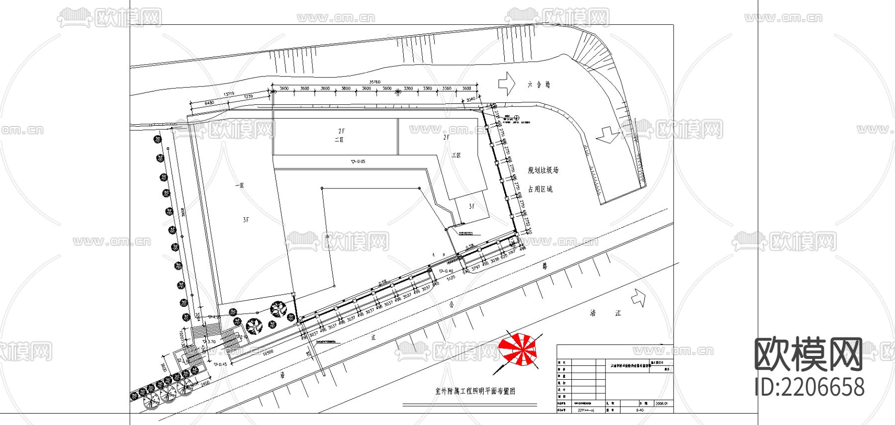 江油防洪库房电气cad施工图下载（渲染图4）