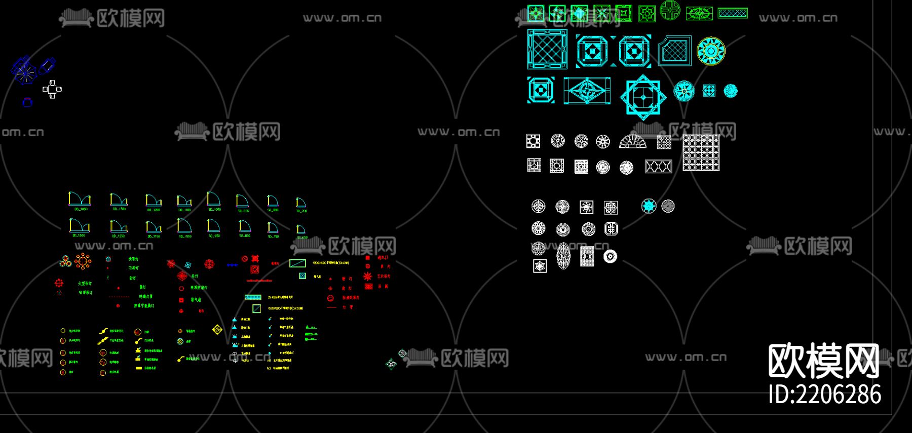 室内家具CAD图库下载（渲染图3）