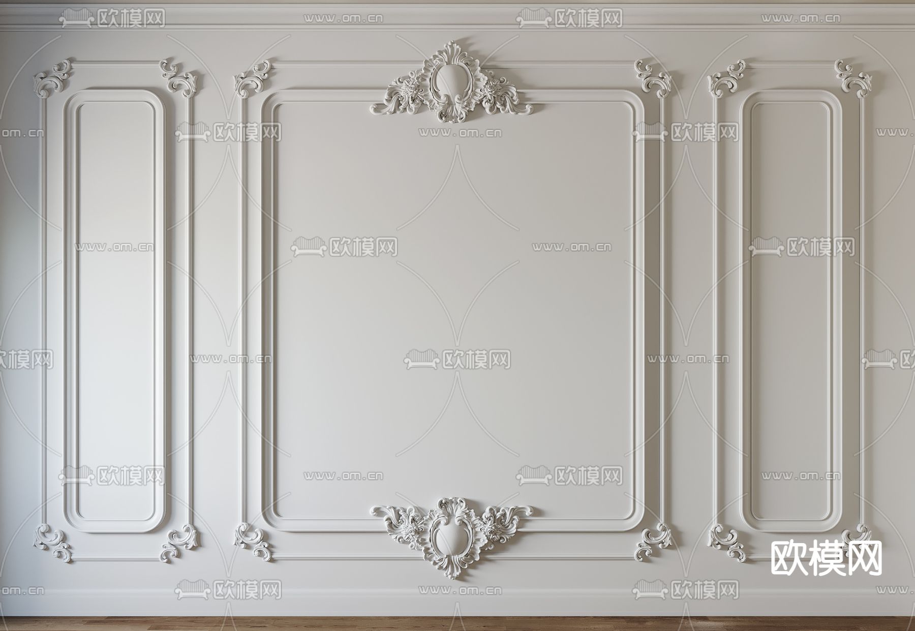 简欧石膏线条su模型