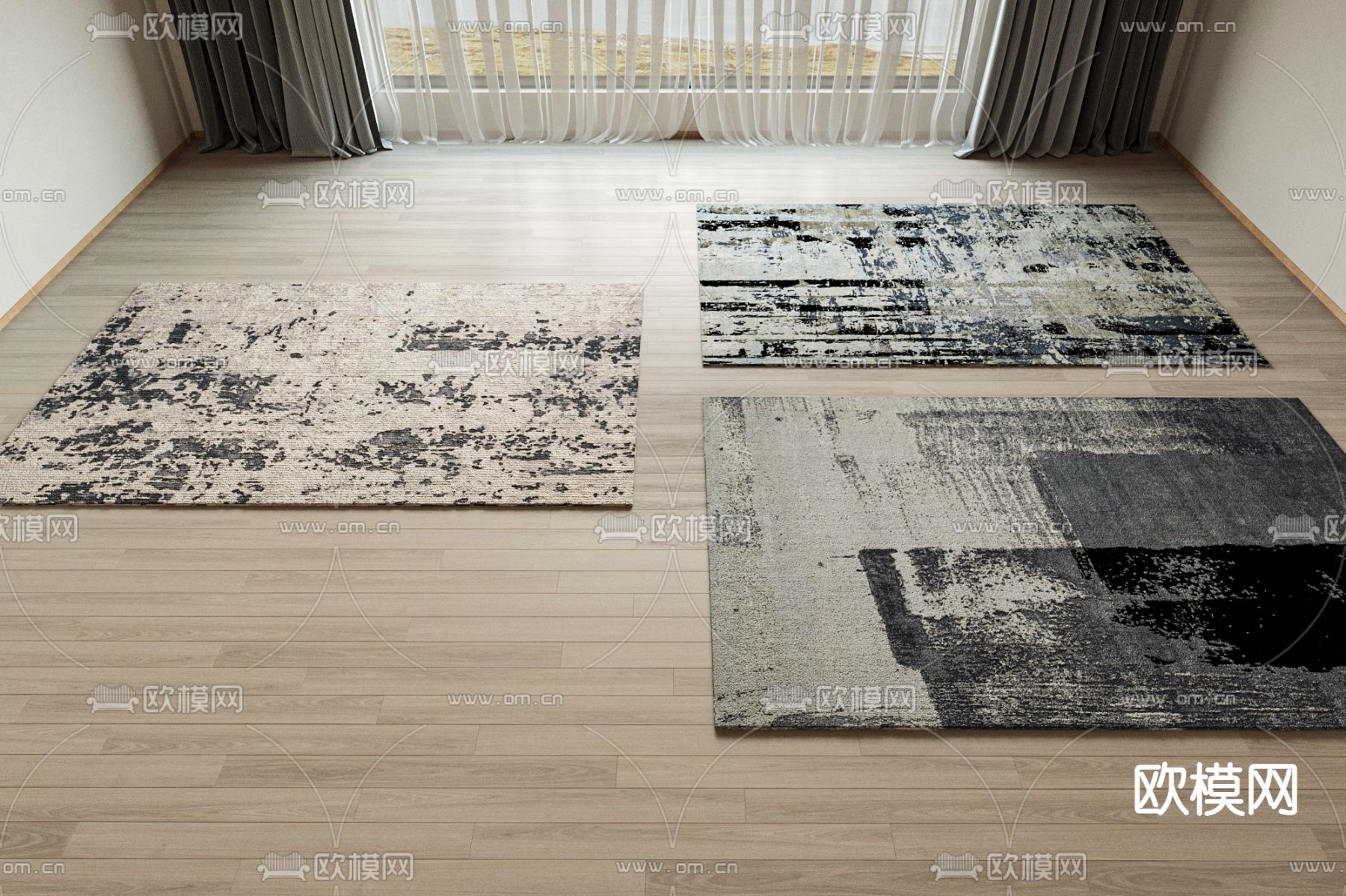 Minotti现代布艺地毯su模型