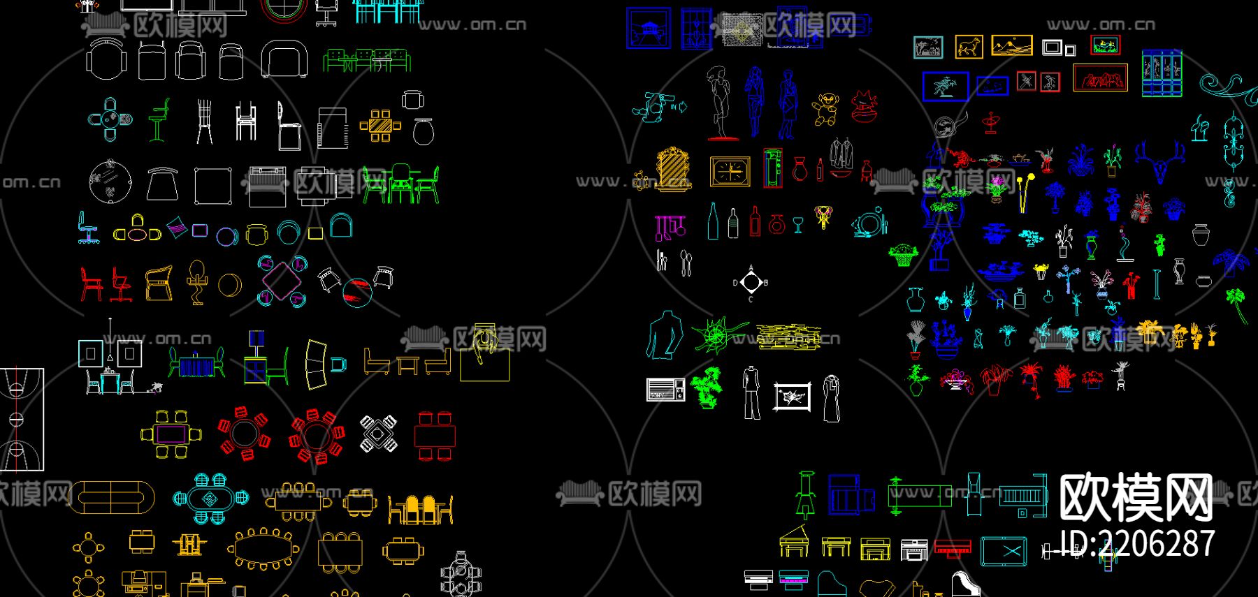 室内装饰CAD图库下载（渲染图3）