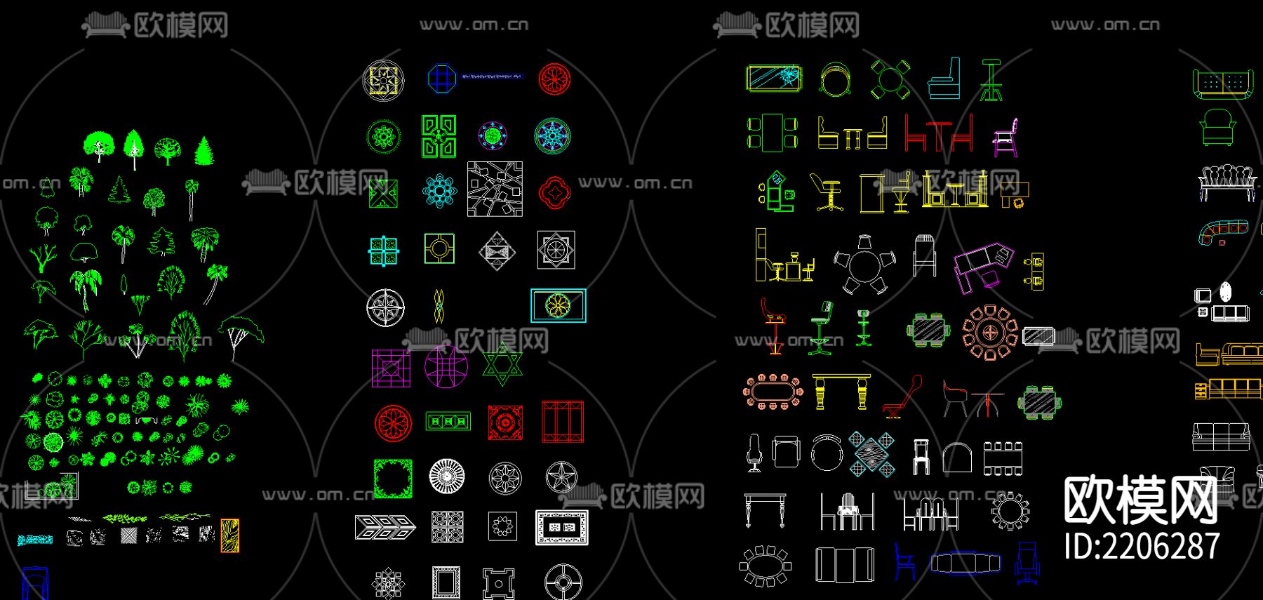 室内装饰CAD图库下载（渲染图1）