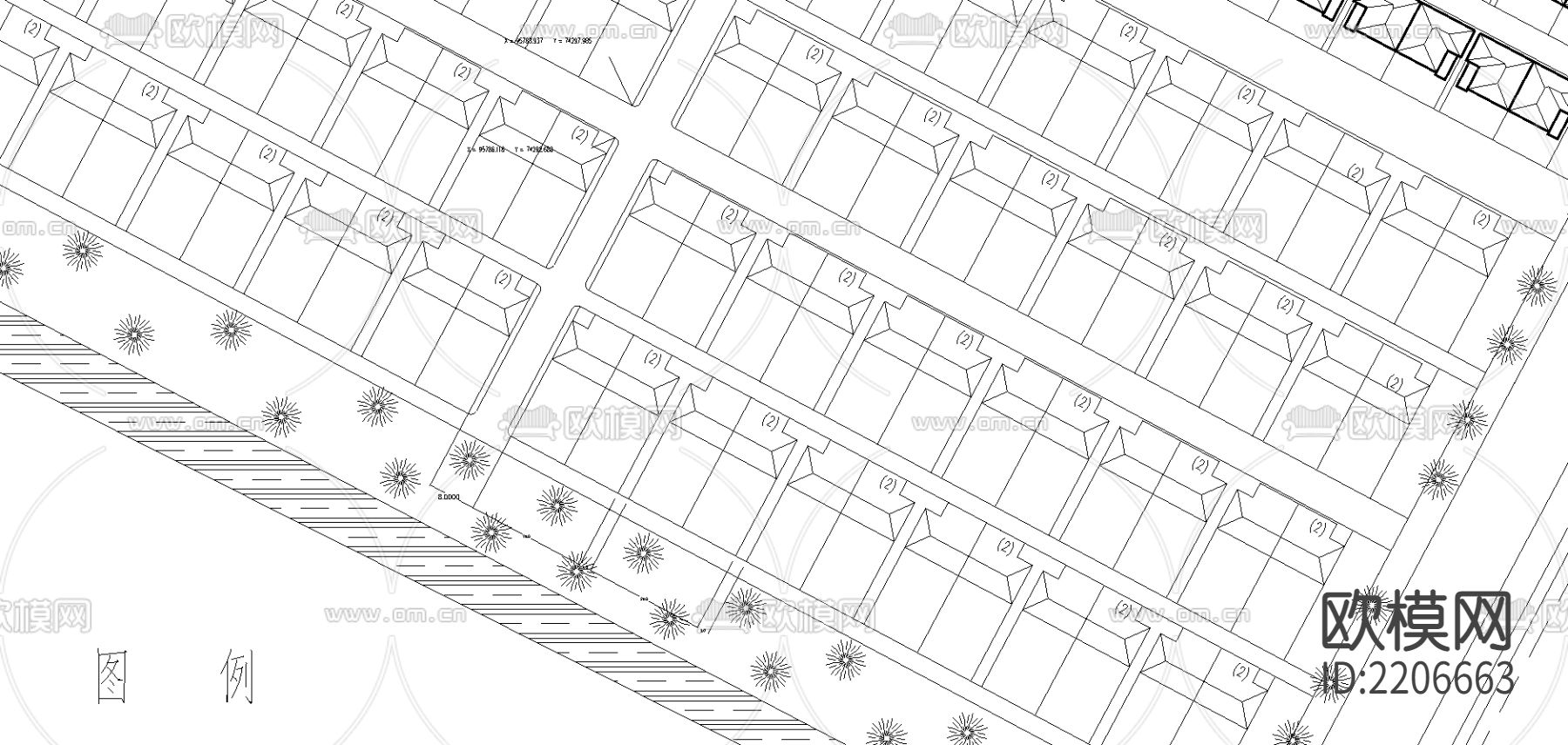 阳光小区规划cad施工图下载（渲染图4）