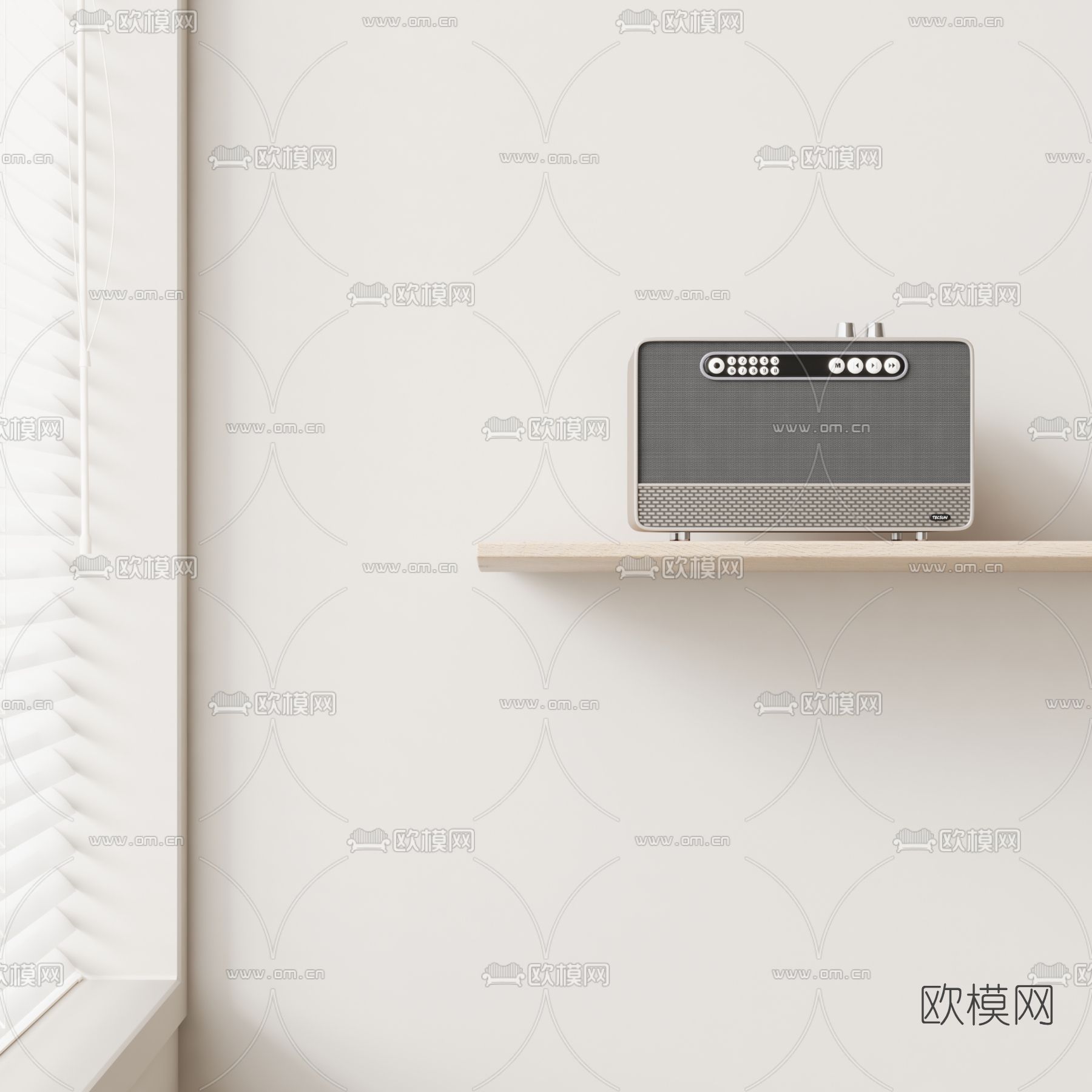 现代音响收音机3d模型