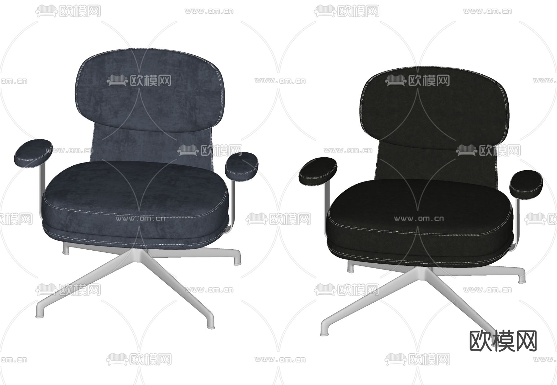 Minotti现代休闲椅su模型下载（渲染图2）