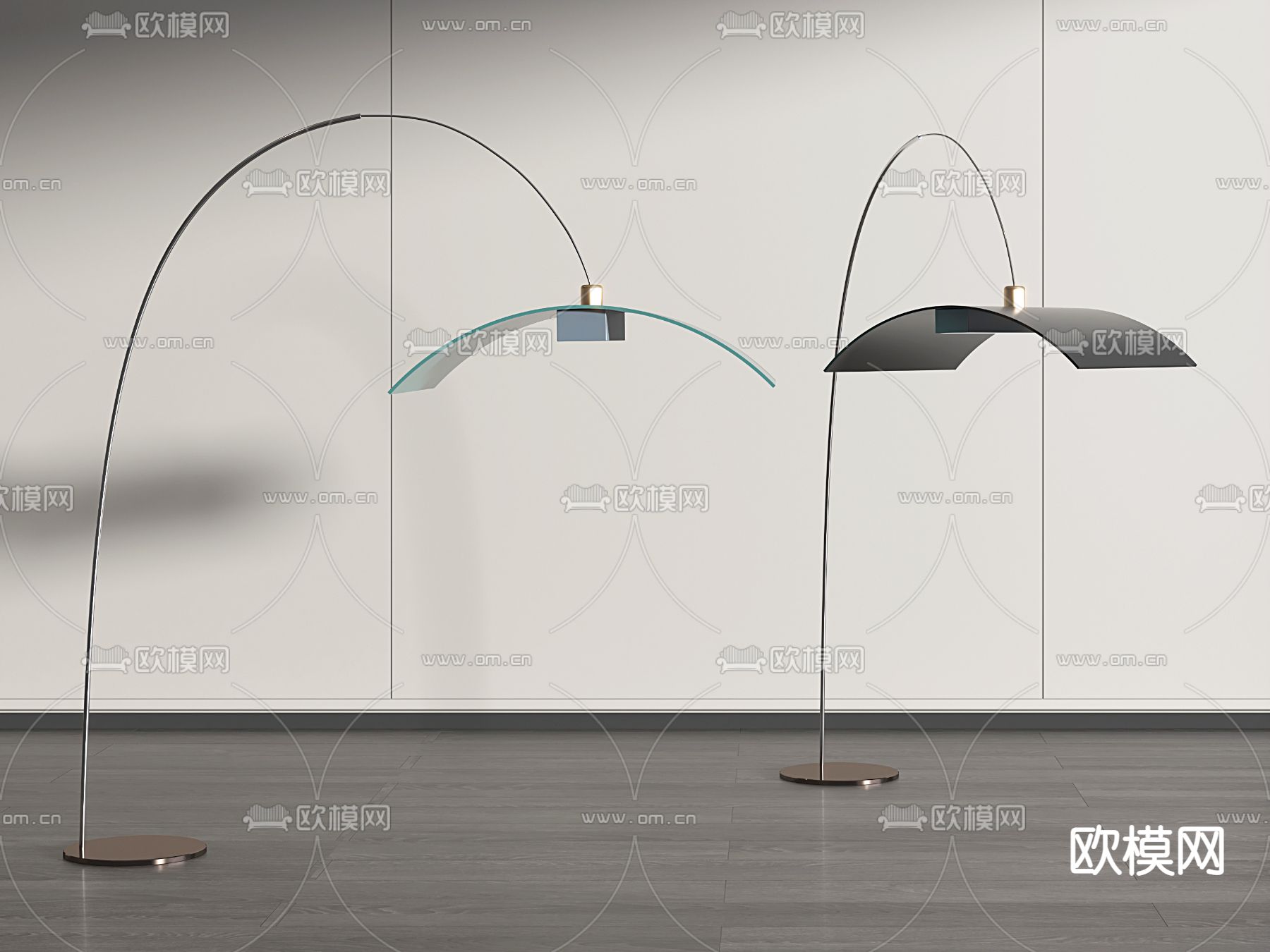 现代落地灯su模型下载（渲染图1）