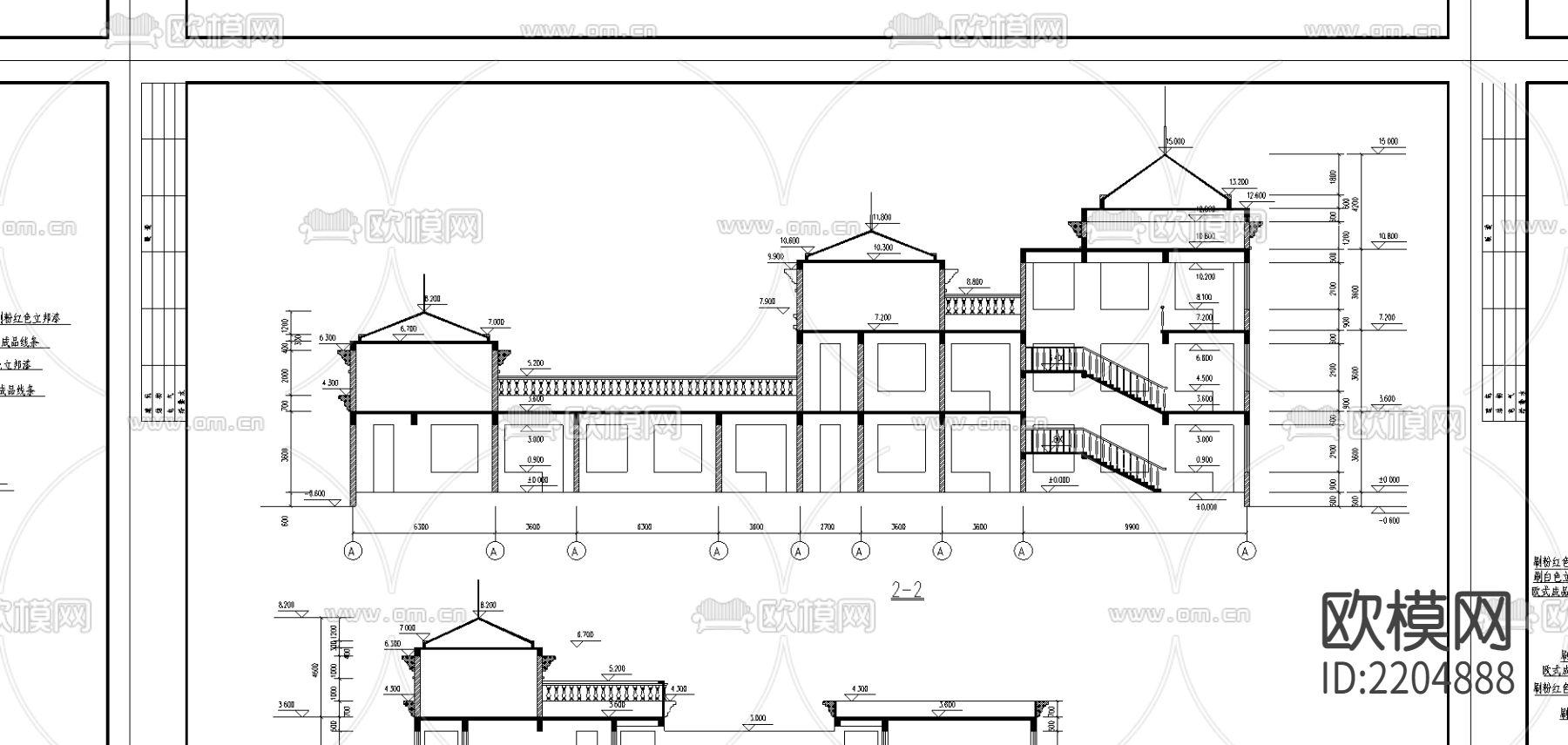 某新村幼儿院CAD全套施工图下载（渲染图4）