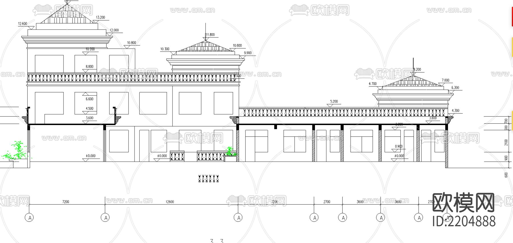 某新村幼儿院CAD全套施工图下载（渲染图3）